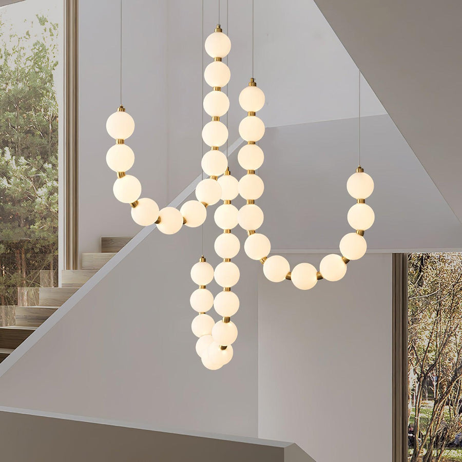 Acrylic Pearl Chandelier Necklace-Lighting > Chandeliers & Pendant Lights-casanuva-casanuva