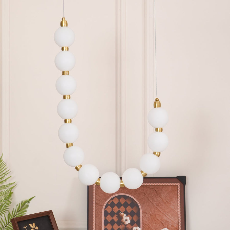 Acrylic Pearl Chandelier Necklace-Lighting > Chandeliers & Pendant Lights-casanuva-casanuva