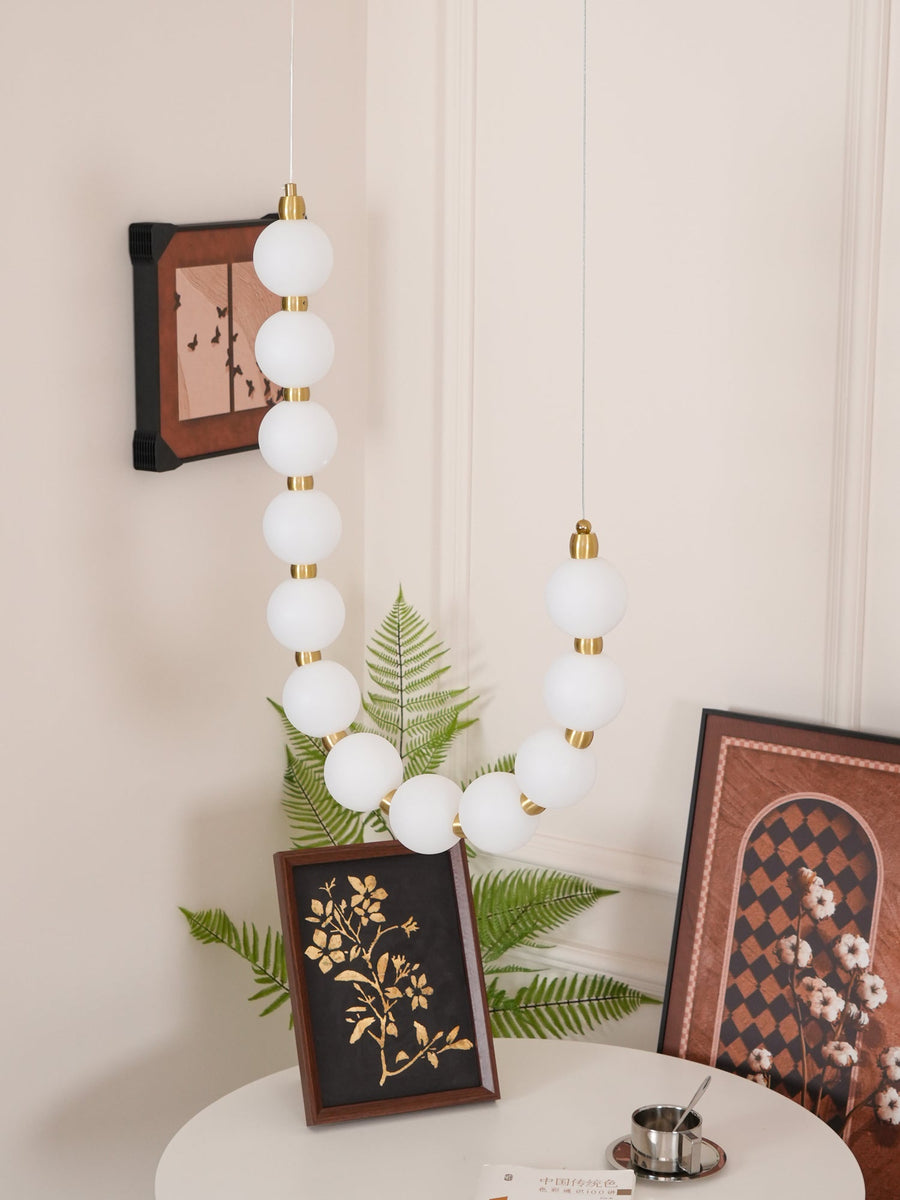 Acrylic Pearl Chandelier Necklace-Lighting > Chandeliers & Pendant Lights-casanuva-casanuva