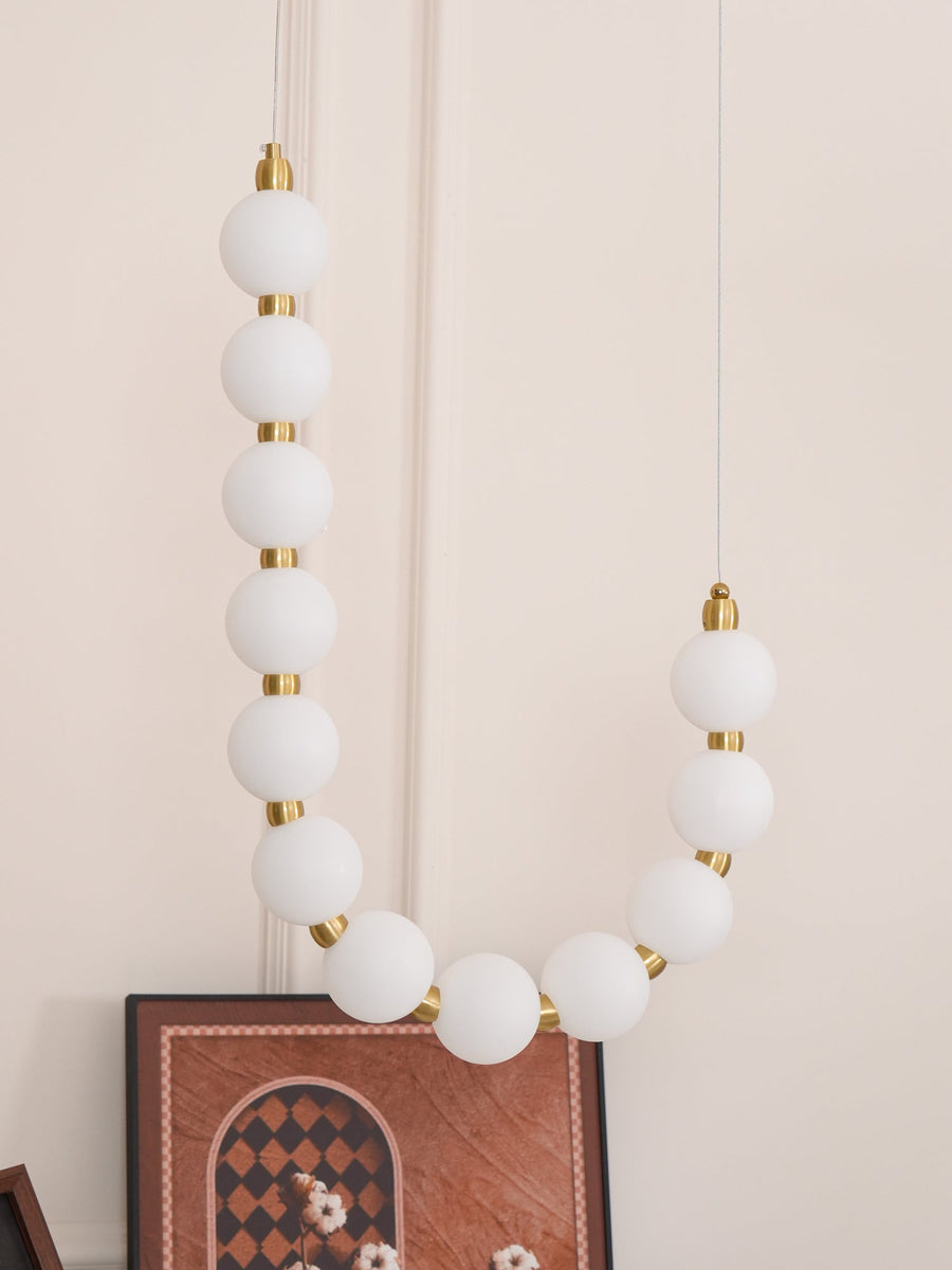 Acrylic Pearl Chandelier Necklace-Lighting > Chandeliers & Pendant Lights-casanuva-casanuva