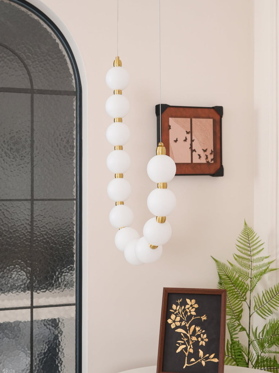Acrylic Pearl Chandelier Necklace-Lighting > Chandeliers & Pendant Lights-casanuva-casanuva