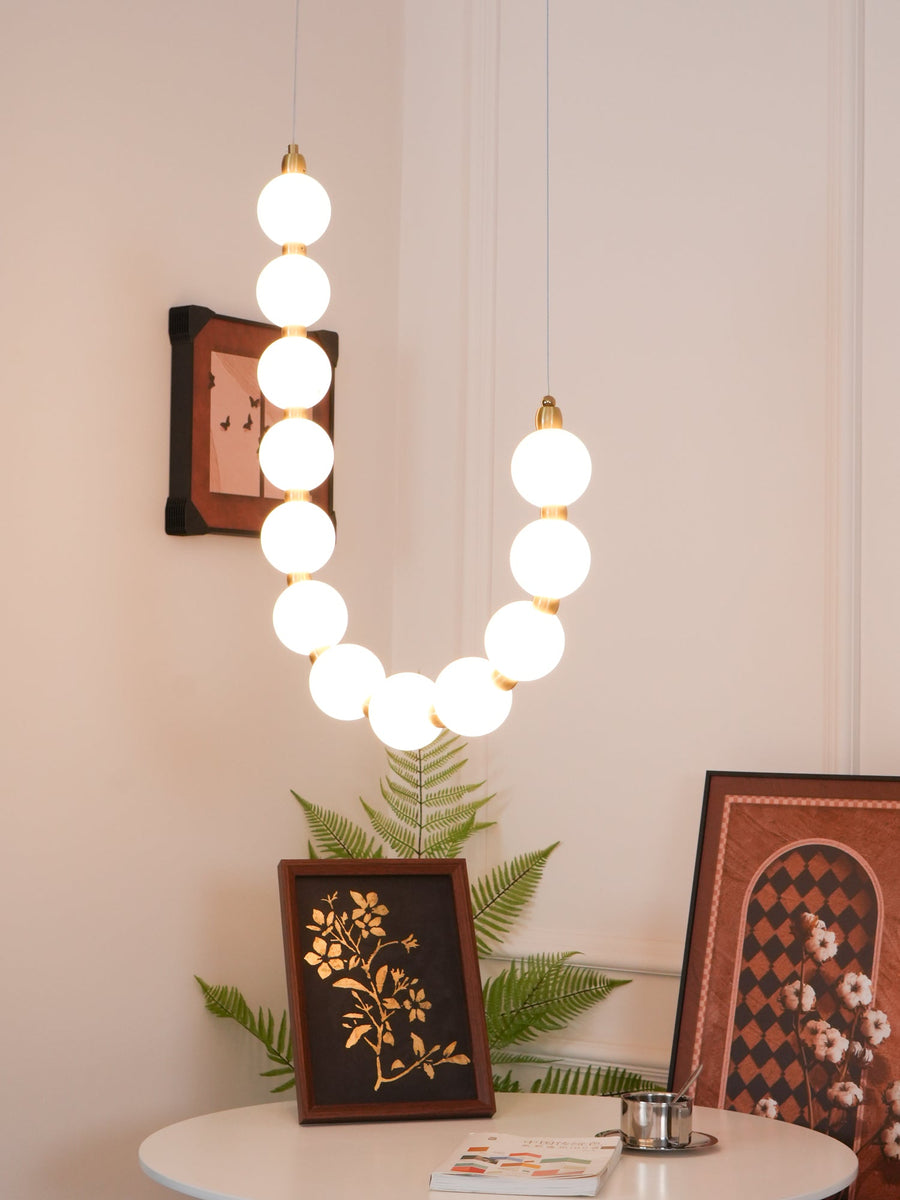 Acrylic Pearl Chandelier Necklace-Lighting > Chandeliers & Pendant Lights-casanuva-casanuva