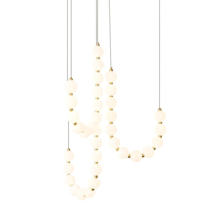Acrylic Pearl Chandelier Necklace-Lighting > Chandeliers & Pendant Lights-casanuva-casanuva