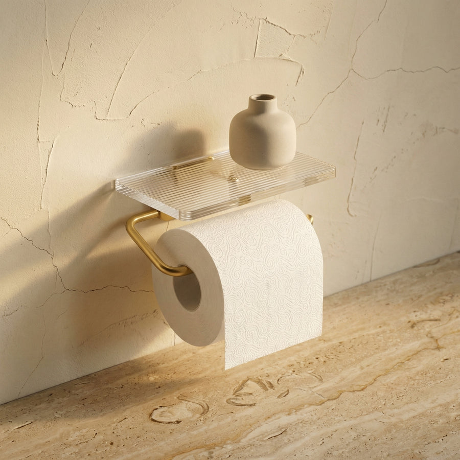 Acrylic Toilet Paper Holder with Metal Frame-Bedding & Bath > Bathroom Accessories-casanuva-casanuva