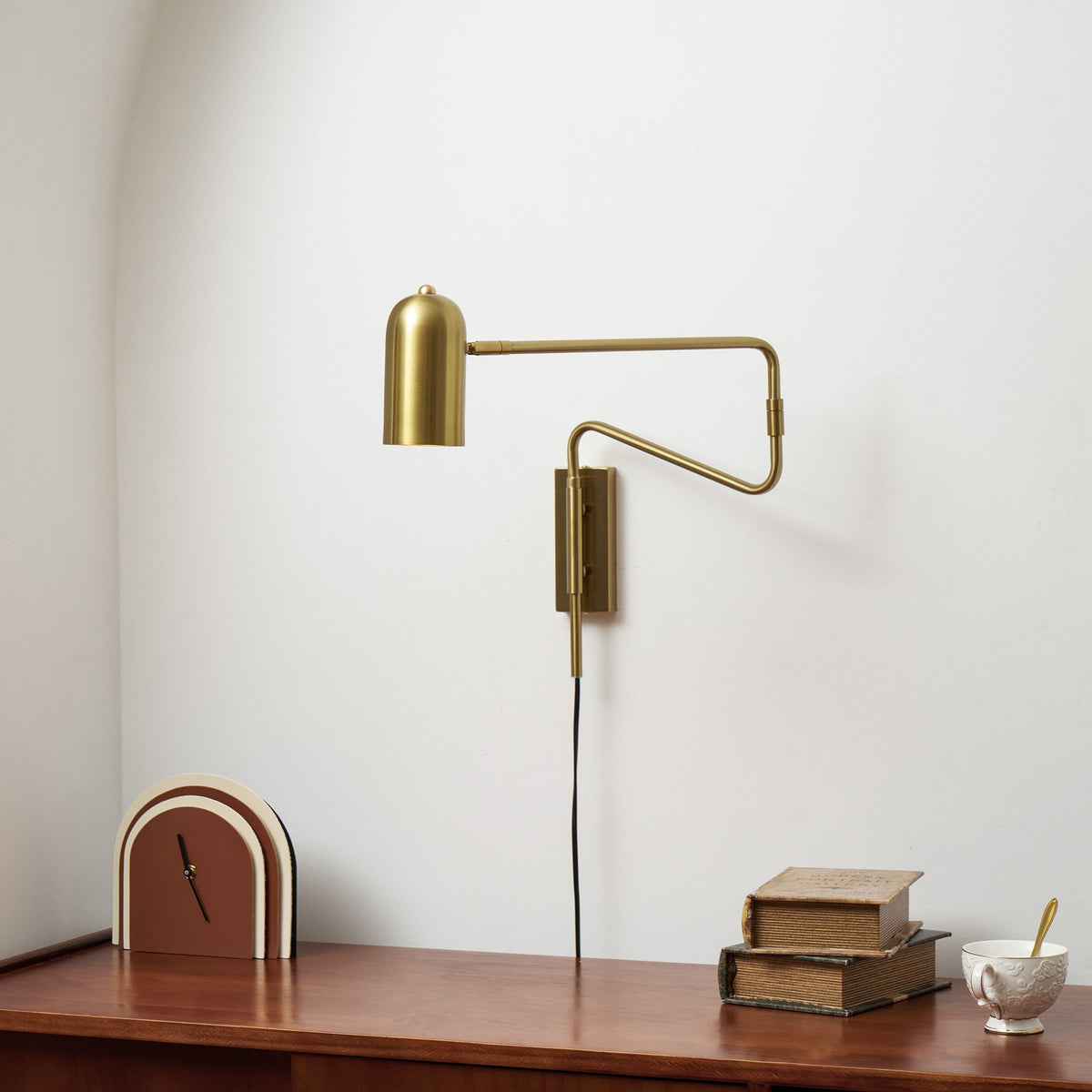 Adjustable Plug In Wall Lamp with Arm-Lighting > Wall Lights-casanuva-casanuva