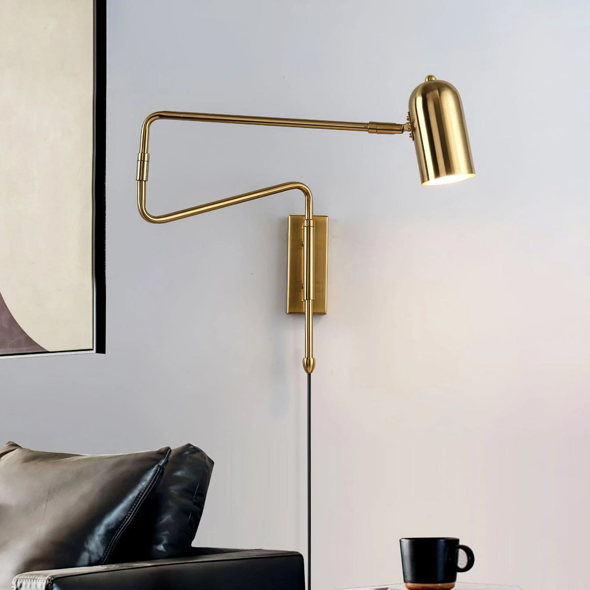 Adjustable Plug In Wall Lamp with Arm-Lighting > Wall Lights-casanuva-casanuva