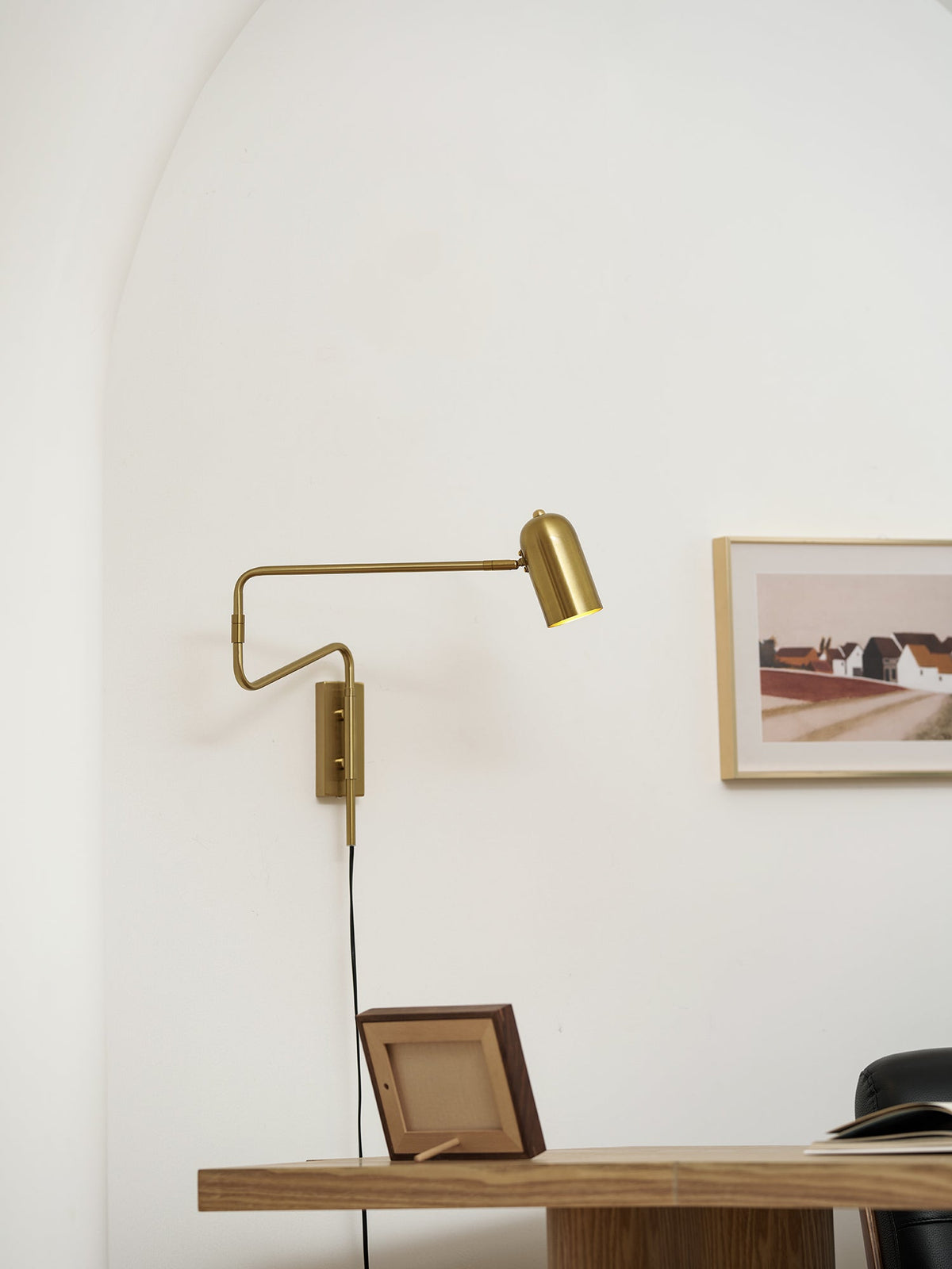 Adjustable Plug In Wall Lamp with Arm-Lighting > Wall Lights-casanuva-casanuva