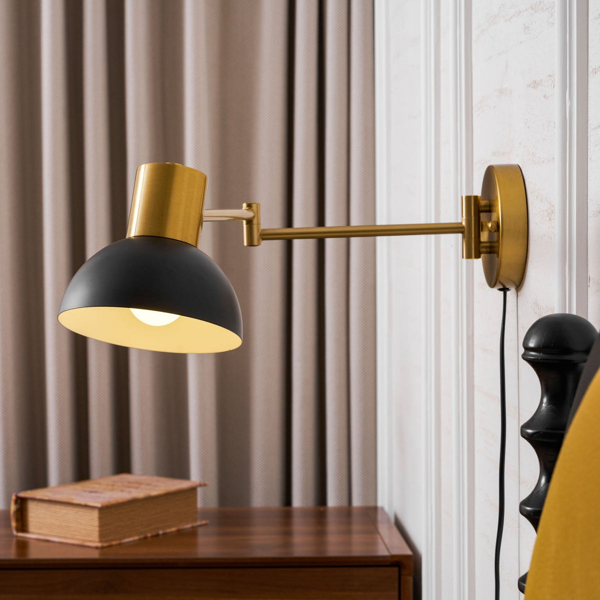 Adjustable Plug In Wall Lamp with Arm-Lighting > Wall Lights-casanuva-casanuva