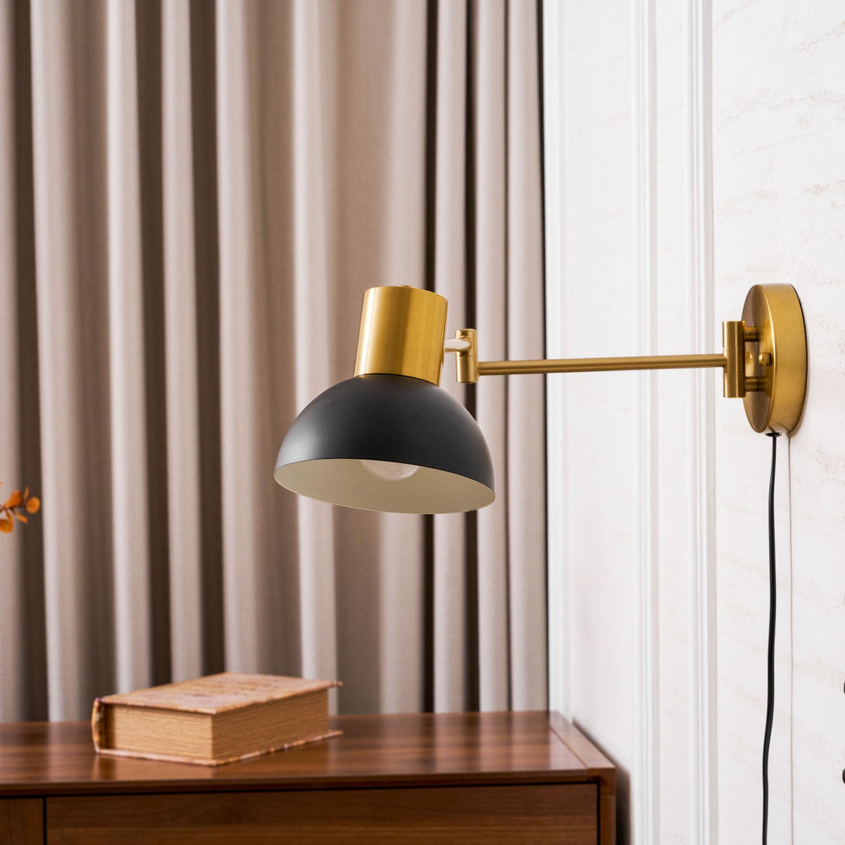 Adjustable Plug In Wall Lamp with Arm-Lighting > Wall Lights-casanuva-casanuva