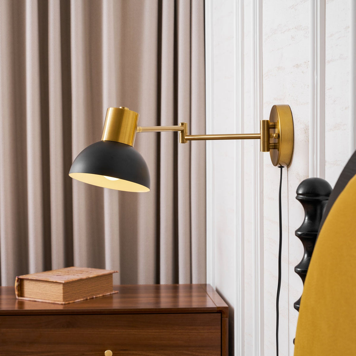 Adjustable Plug In Wall Lamp with Arm-Lighting > Wall Lights-casanuva-casanuva