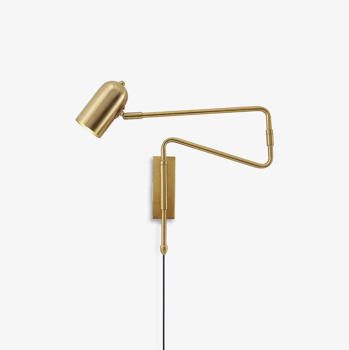 Adjustable Plug In Wall Lamp with Arm-Lighting > Wall Lights-casanuva-42cmx40cm-Gold-US Plug-casanuva