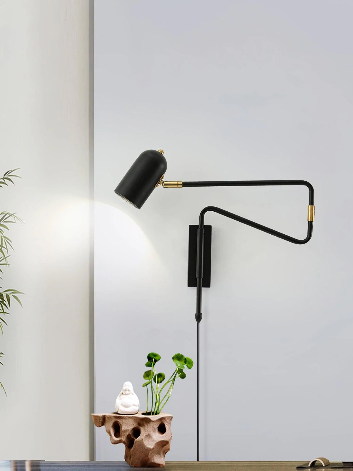 Adjustable Plug In Wall Lamp with Arm-Lighting > Wall Lights-casanuva-casanuva