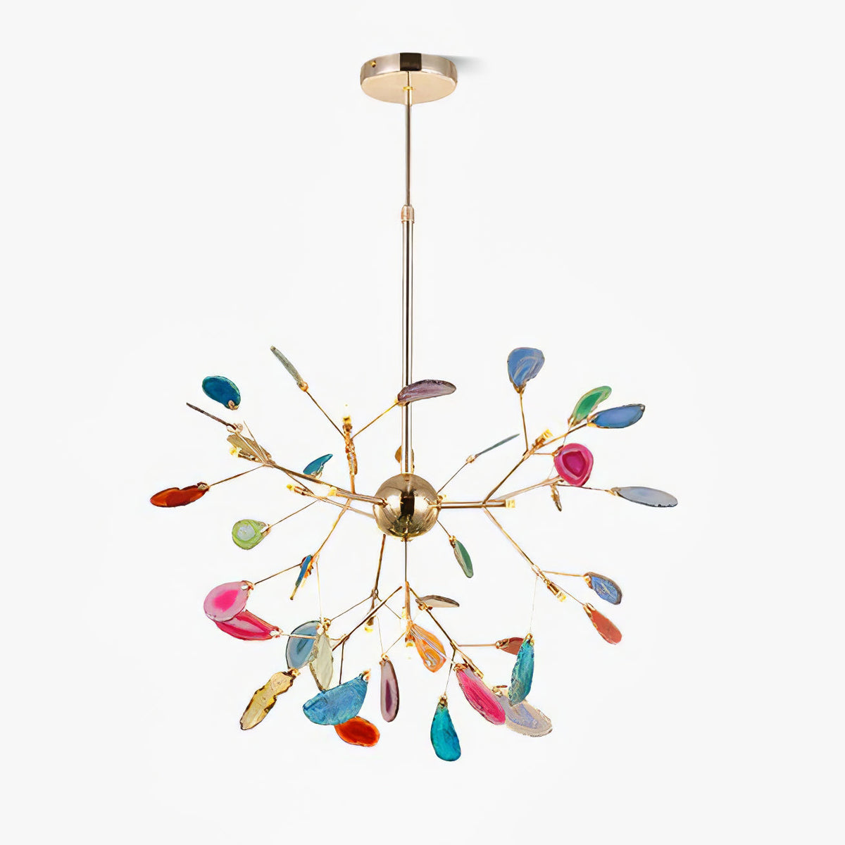 Agate Chandelier Light Fixture-Lighting > Chandeliers & Pendant Lights-casanuva-casanuva