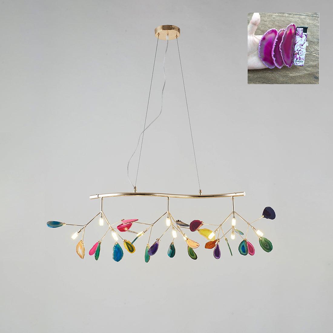 Agate Chandelier Light Fixture-Lighting > Chandeliers & Pendant Lights-casanuva-casanuva