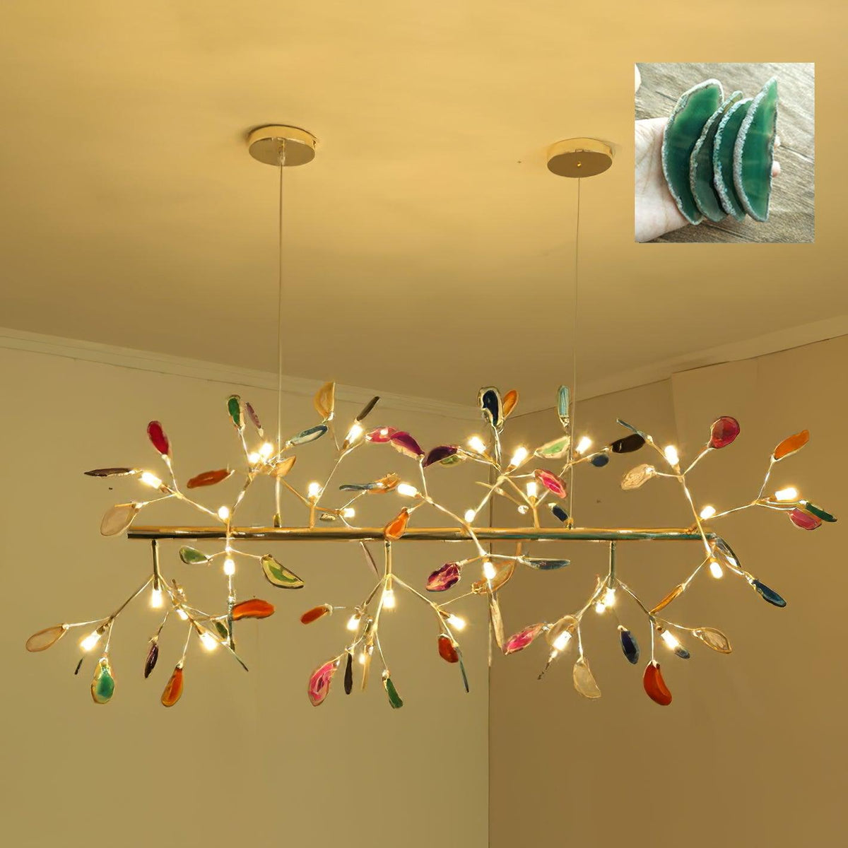Agate Chandelier Light Fixture-Lighting > Chandeliers & Pendant Lights-casanuva-casanuva