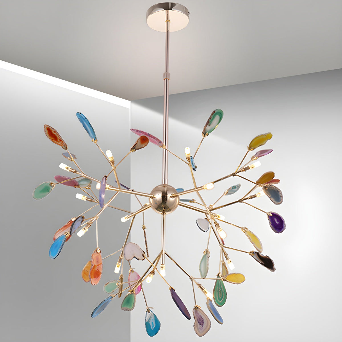 Agate Chandelier Light Fixture-Lighting > Chandeliers & Pendant Lights-casanuva-casanuva