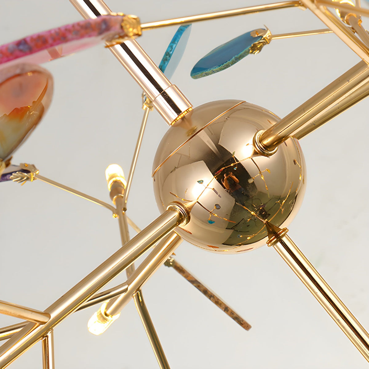 Agate Chandelier Light Fixture-Lighting > Chandeliers & Pendant Lights-casanuva-casanuva