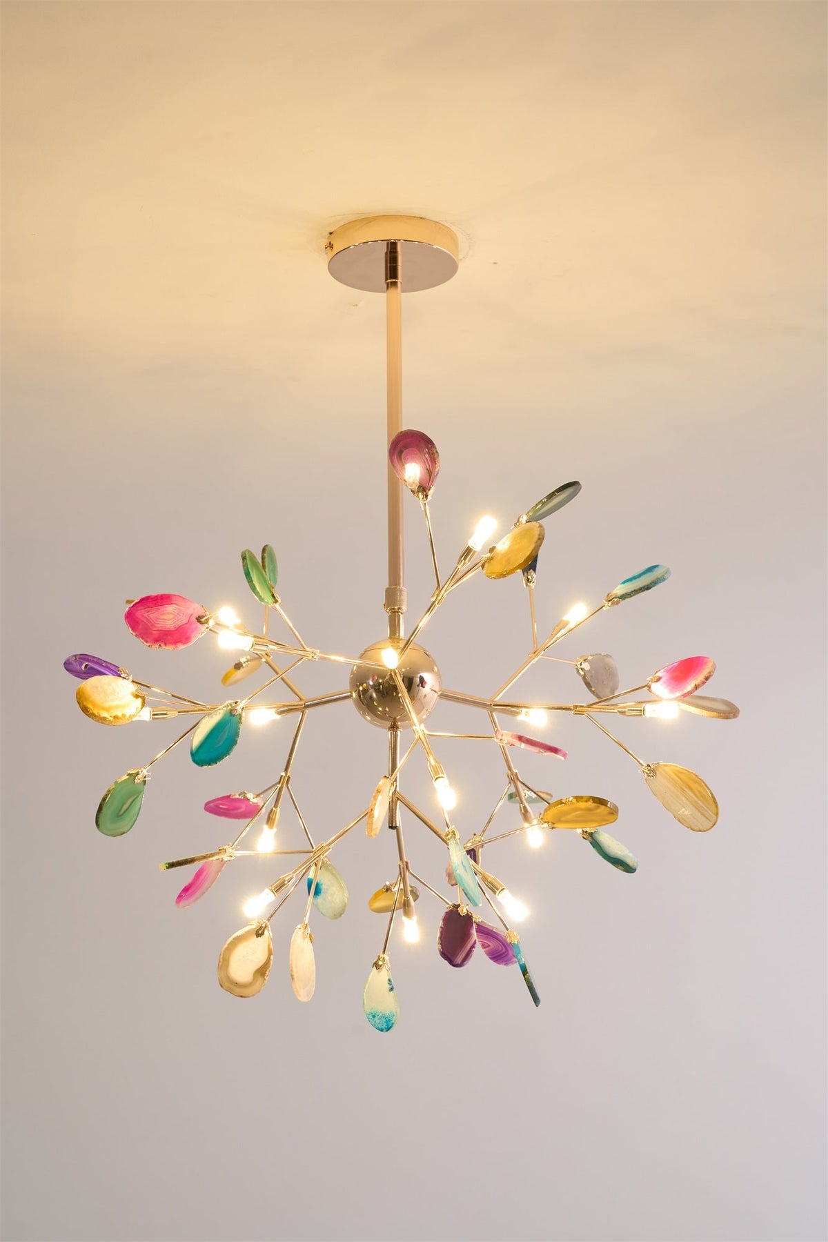 Agate Chandelier Light Fixture-Lighting > Chandeliers & Pendant Lights-casanuva-casanuva