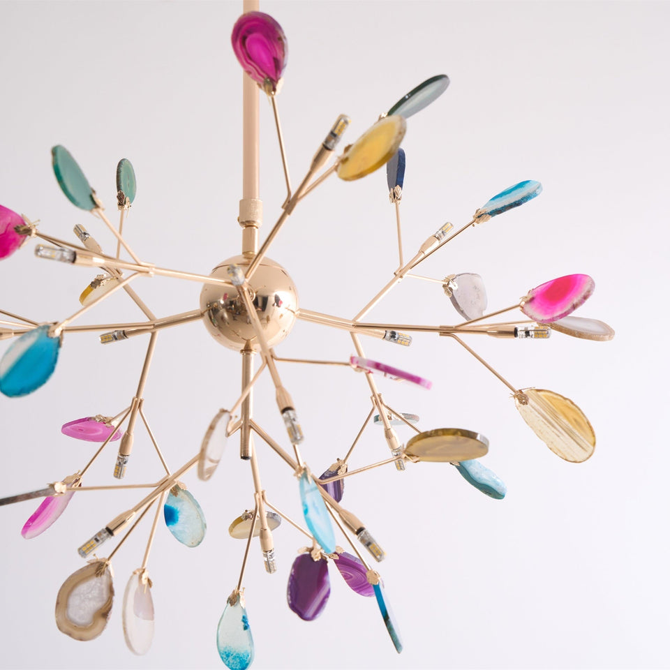 Agate Chandelier Light Fixture-Lighting > Chandeliers & Pendant Lights-casanuva-casanuva