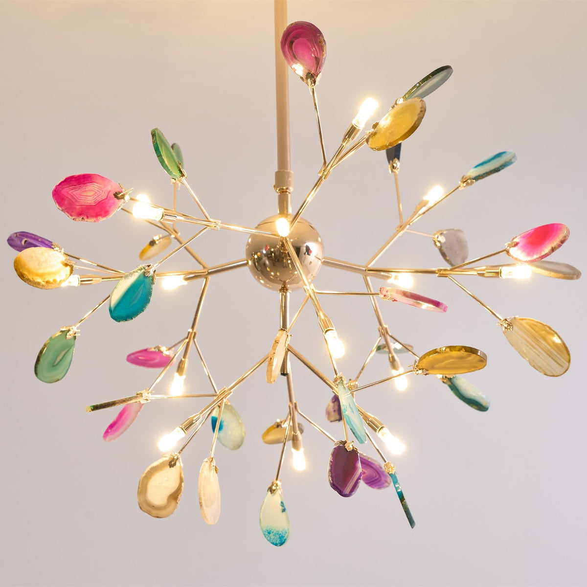 Agate Chandelier Light Fixture-Lighting > Chandeliers & Pendant Lights-casanuva-casanuva