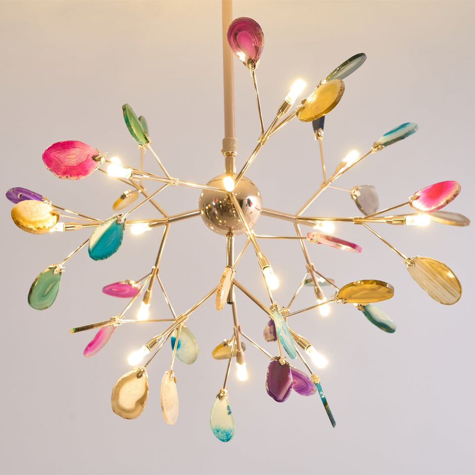 Agate Chandelier Light Fixture-Lighting > Chandeliers & Pendant Lights-casanuva-casanuva