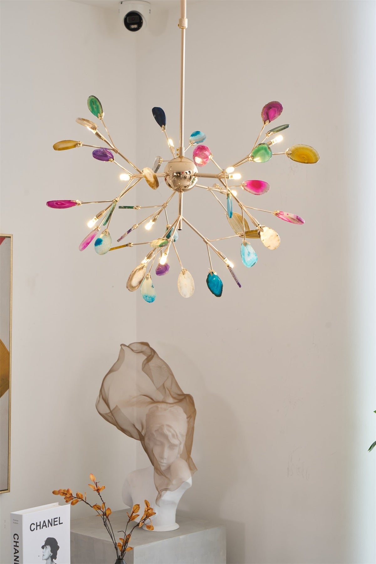 Agate Chandelier Light Fixture-Lighting > Chandeliers & Pendant Lights-casanuva-casanuva