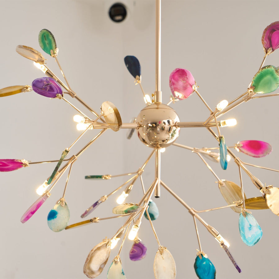 Agate Chandelier Light Fixture-Lighting > Chandeliers & Pendant Lights-casanuva-casanuva