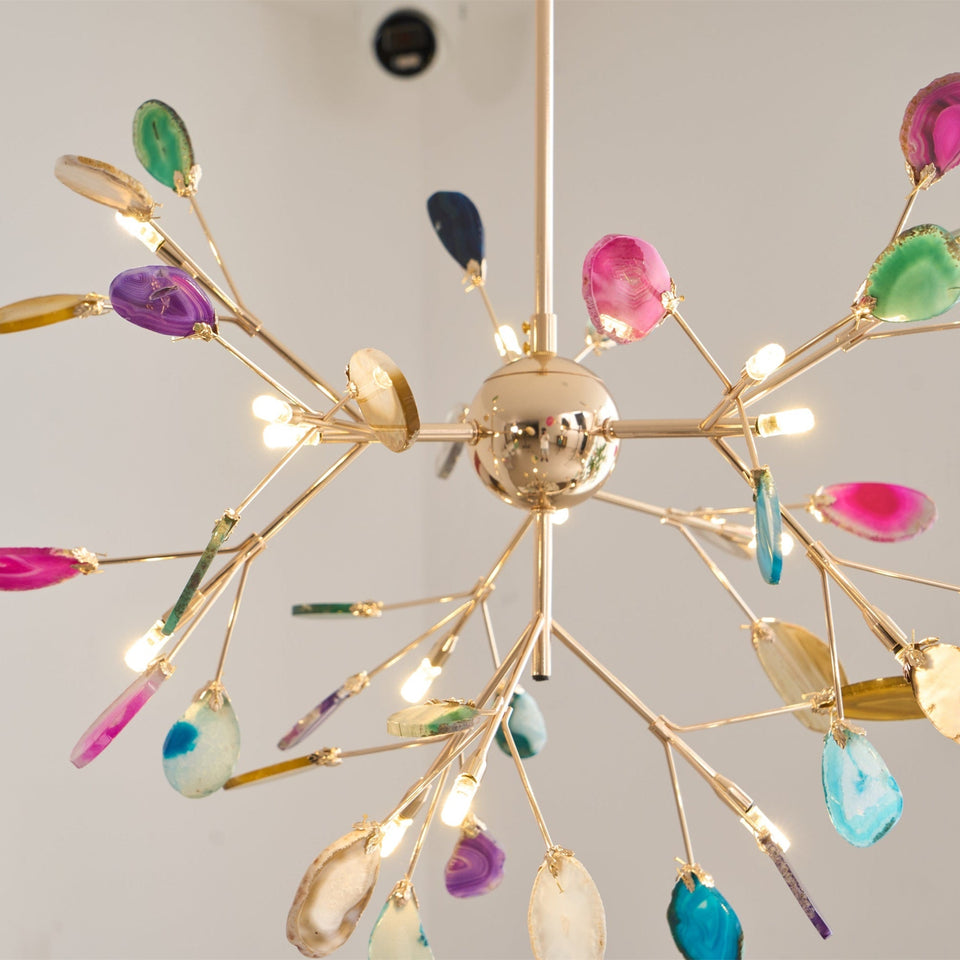 Agate Chandelier Light Fixture-Lighting > Chandeliers & Pendant Lights-casanuva-casanuva