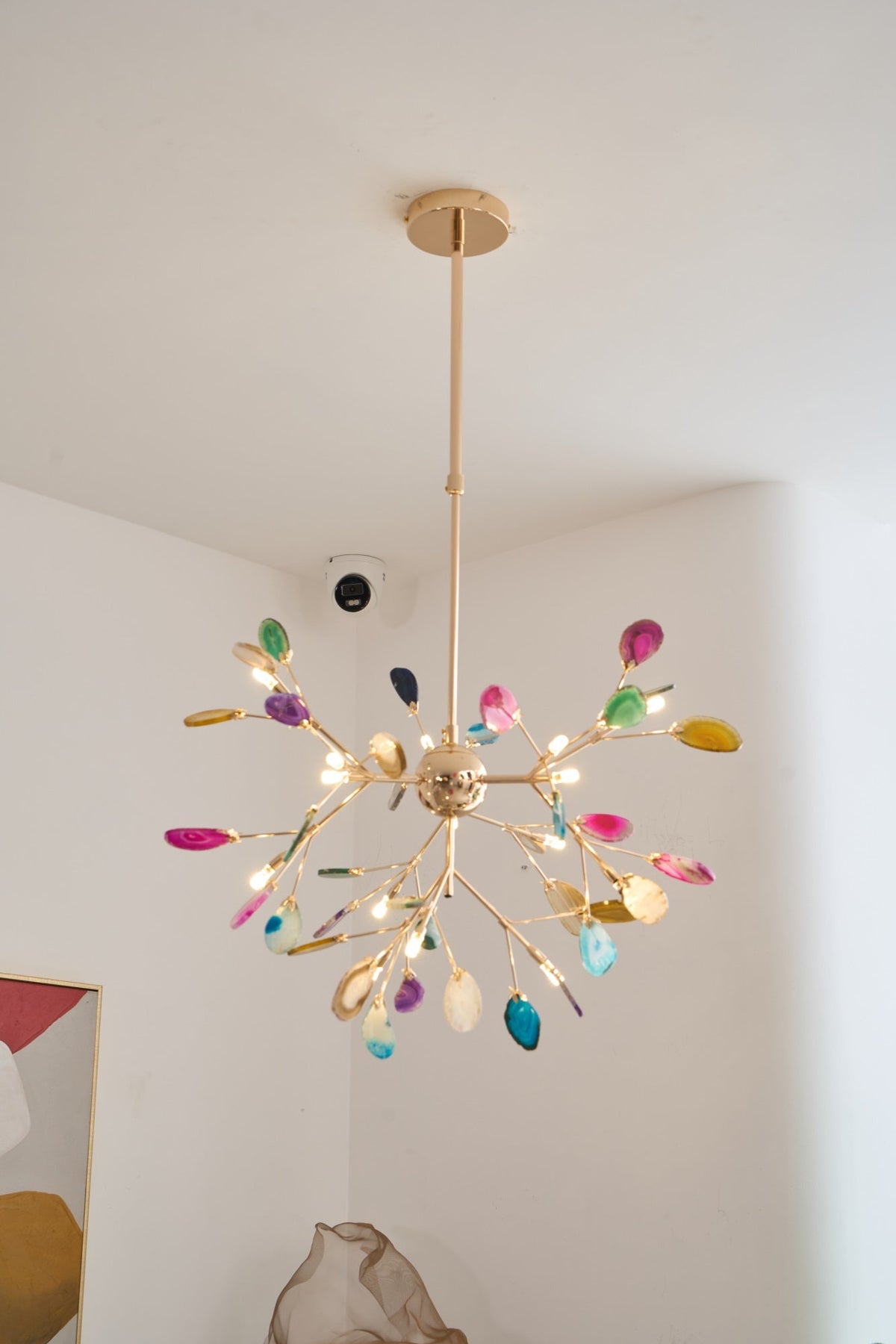 Agate Chandelier Light Fixture-Lighting > Chandeliers & Pendant Lights-casanuva-casanuva