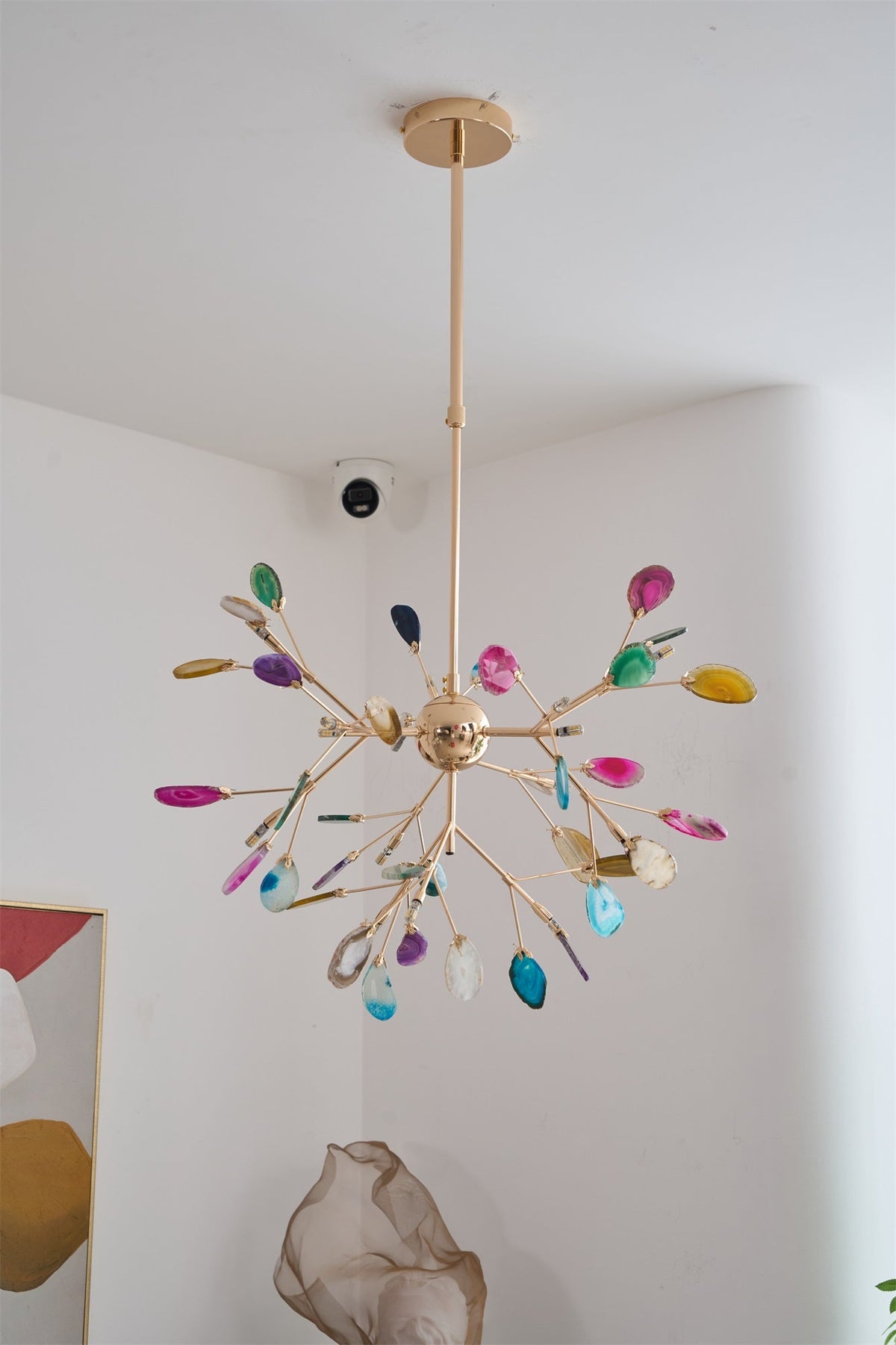 Agate Chandelier Light Fixture-Lighting > Chandeliers & Pendant Lights-casanuva-casanuva