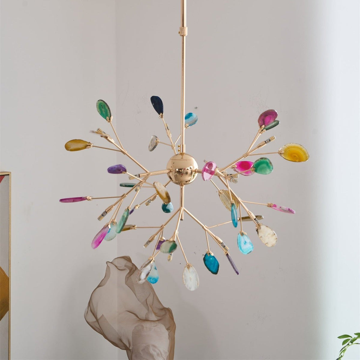 Agate Chandelier Light Fixture-Lighting > Chandeliers & Pendant Lights-casanuva-casanuva