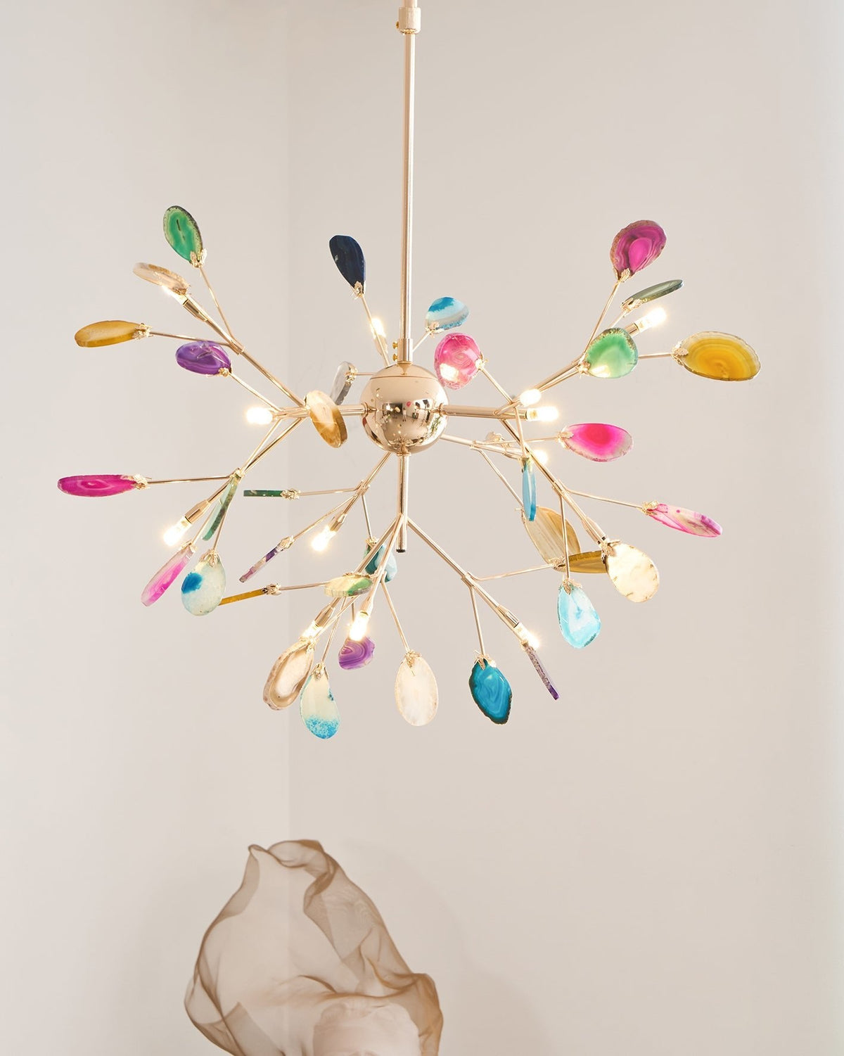 Agate Chandelier Light Fixture-Lighting > Chandeliers & Pendant Lights-casanuva-casanuva