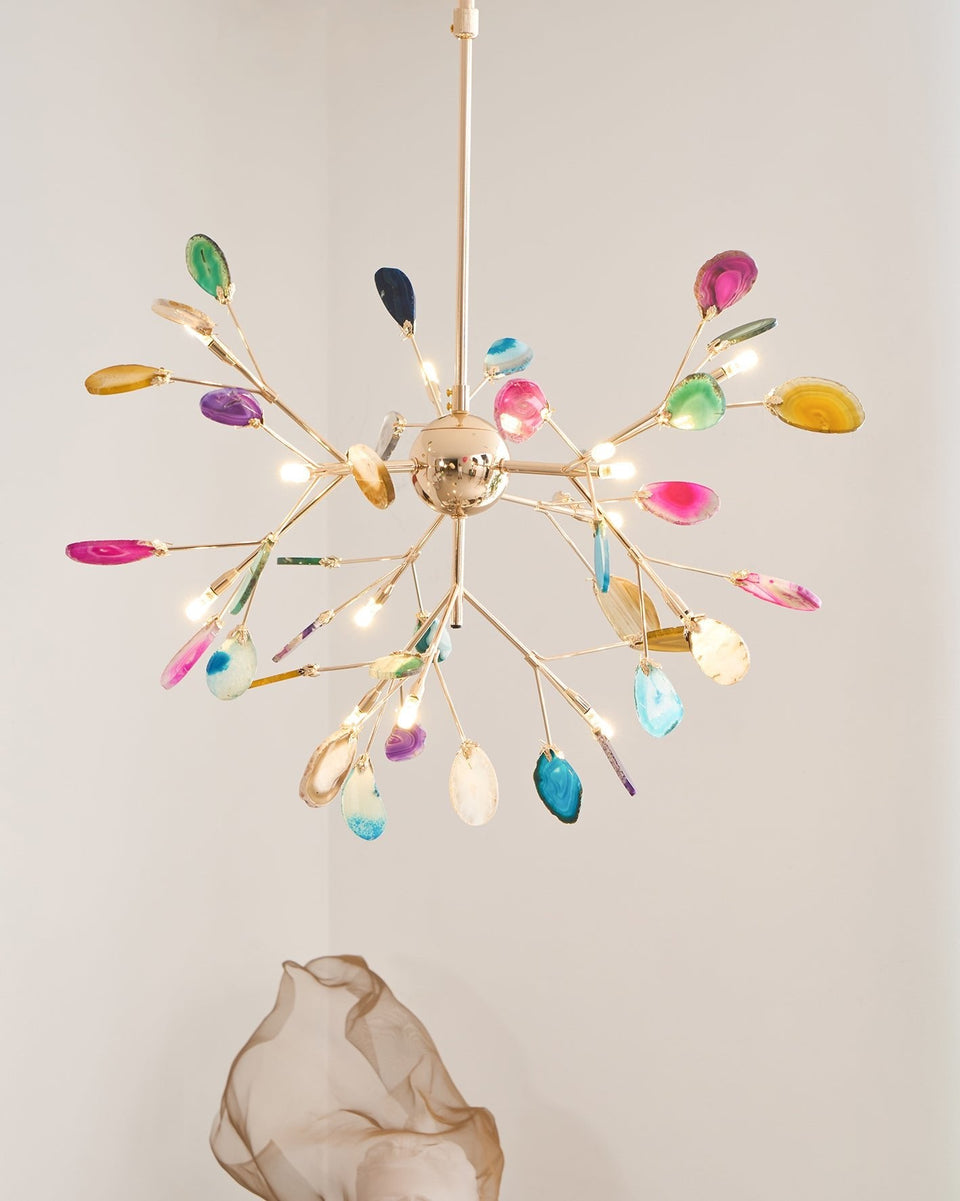 Agate Chandelier Light Fixture-Lighting > Chandeliers & Pendant Lights-casanuva-casanuva