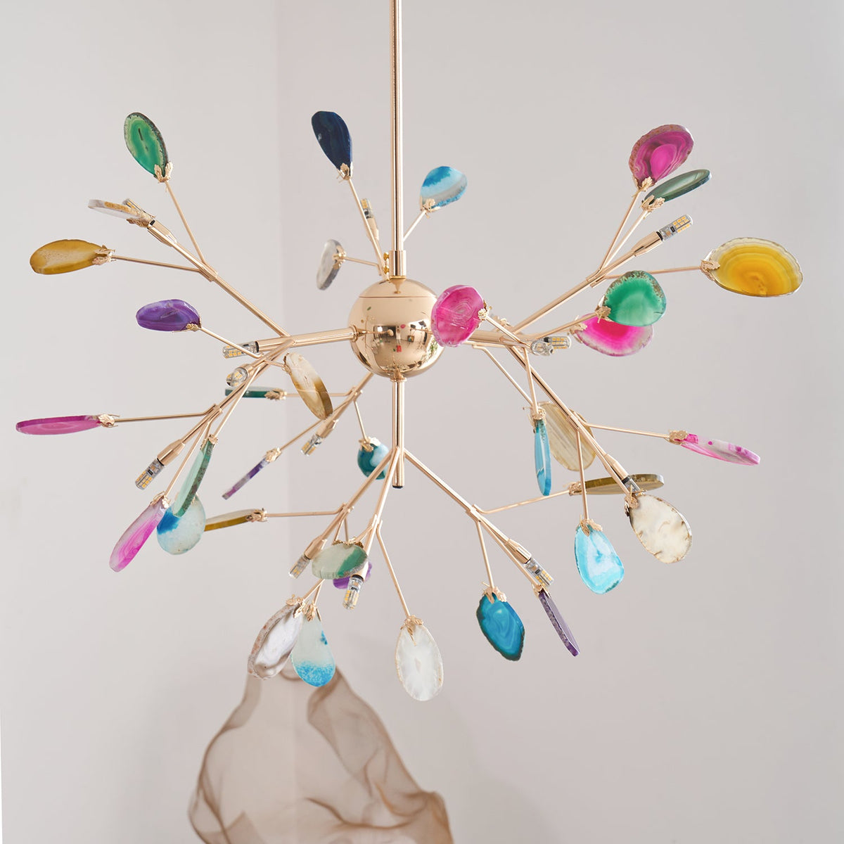 Agate Chandelier Light Fixture-Lighting > Chandeliers & Pendant Lights-casanuva-casanuva