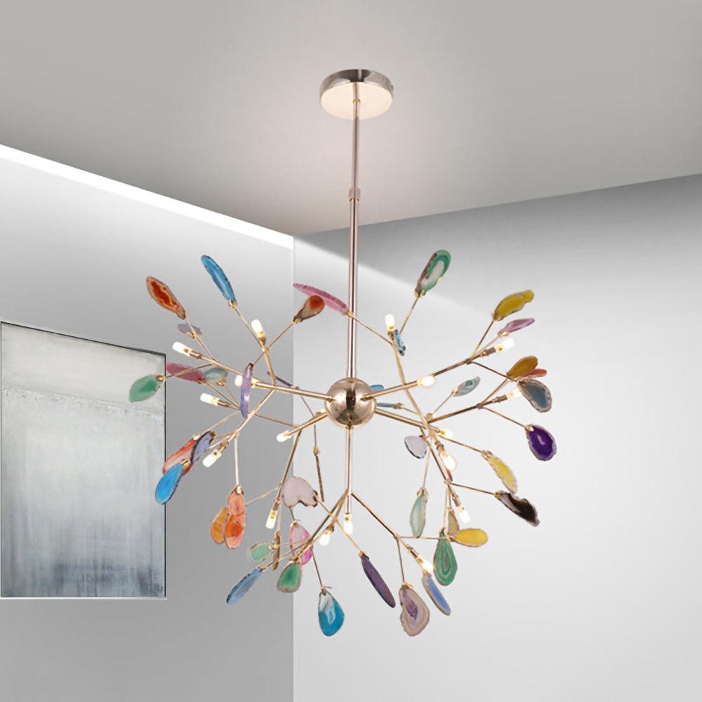 Agate Chandelier Light Fixture-Lighting > Chandeliers & Pendant Lights-casanuva-casanuva