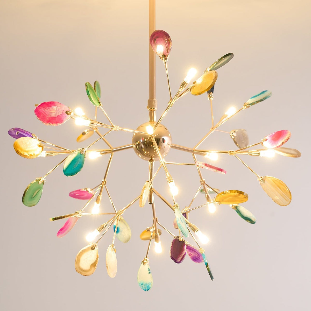 Agate Chandelier Light Fixture-Lighting > Chandeliers & Pendant Lights-casanuva-casanuva