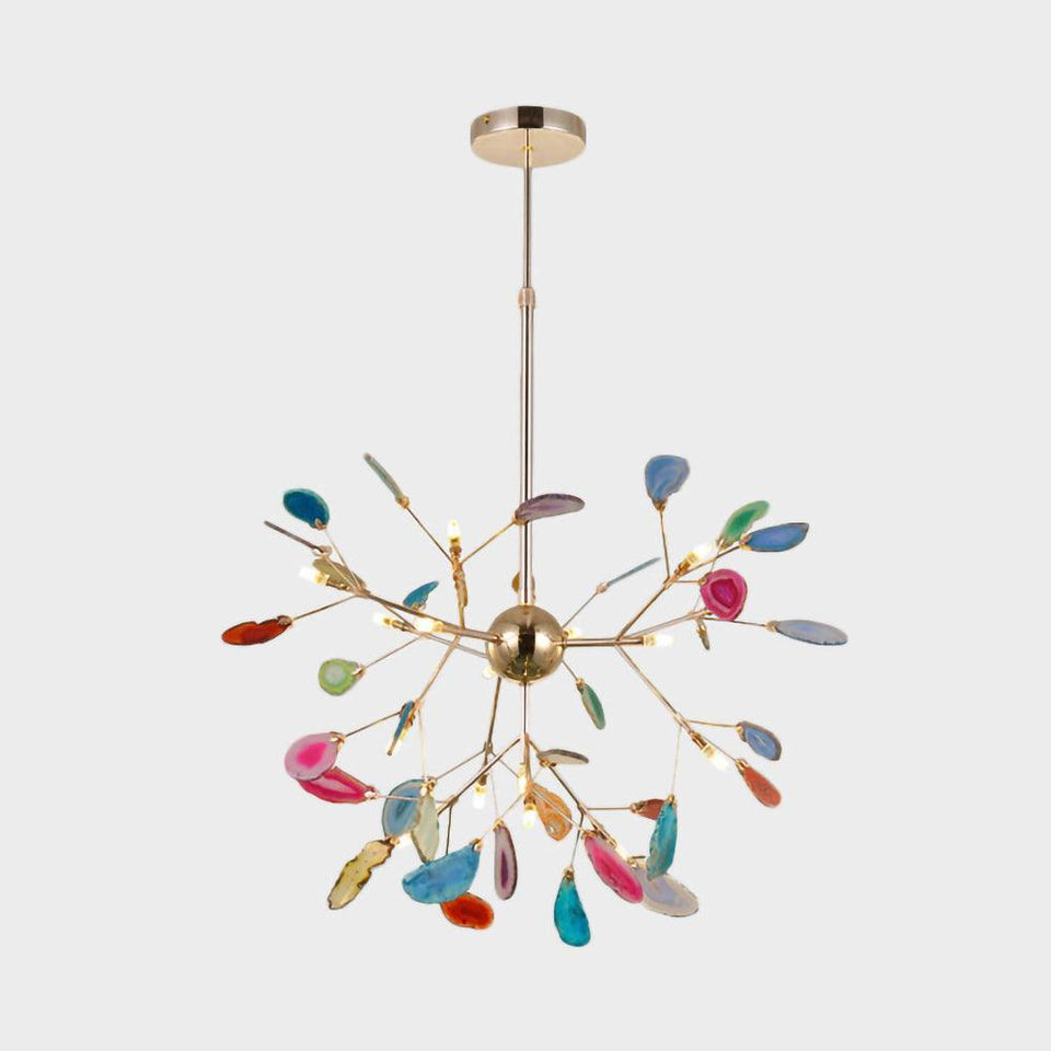 Agate Chandelier Light Fixture-Lighting > Chandeliers & Pendant Lights-casanuva-16 heads 60cmx50cm-Multicolor-casanuva