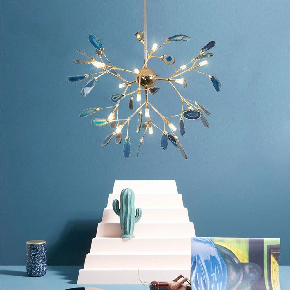 Agate Chandelier Light Fixture-Lighting > Chandeliers & Pendant Lights-casanuva-casanuva