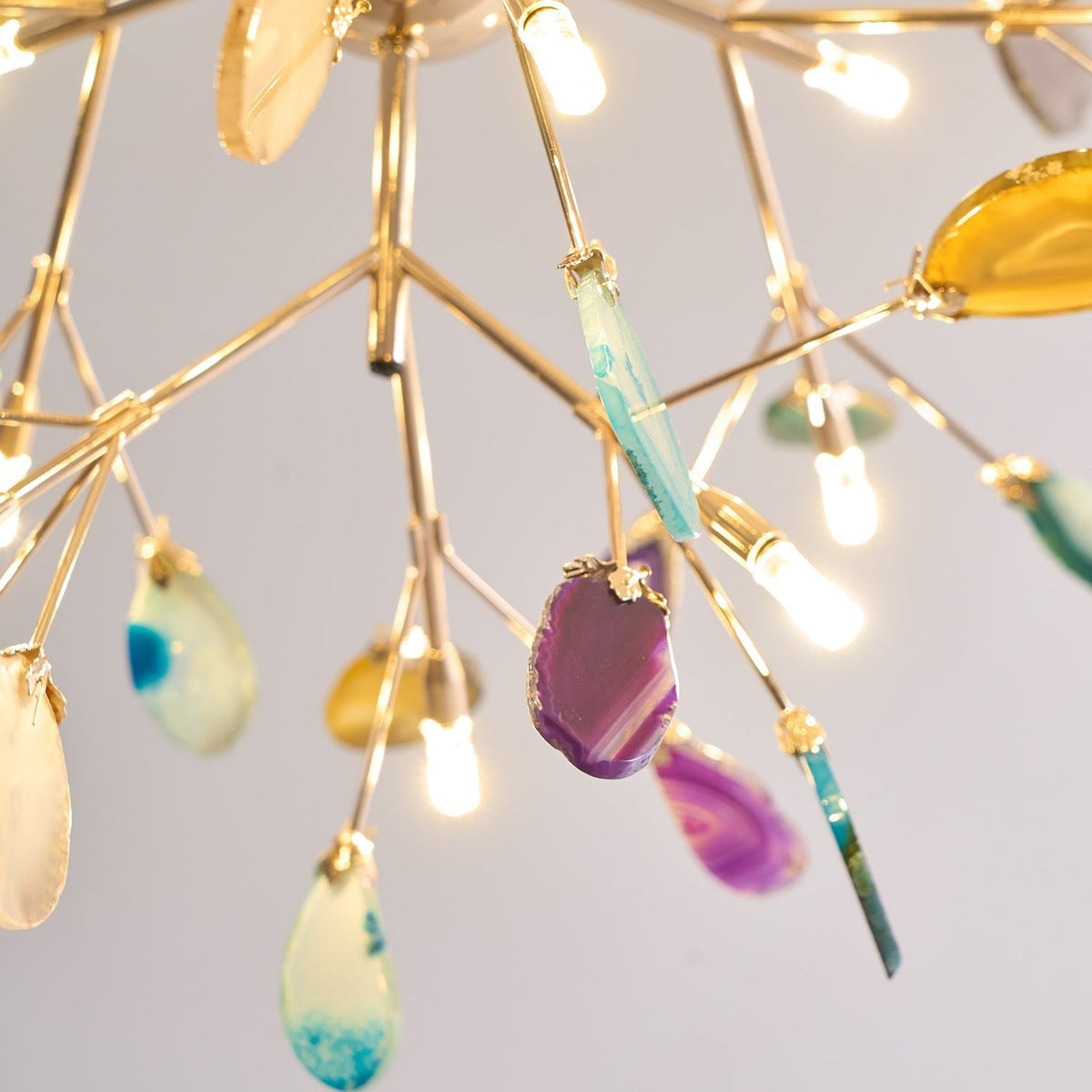 Agate Chandelier Light Fixture-Lighting > Chandeliers & Pendant Lights-casanuva-casanuva