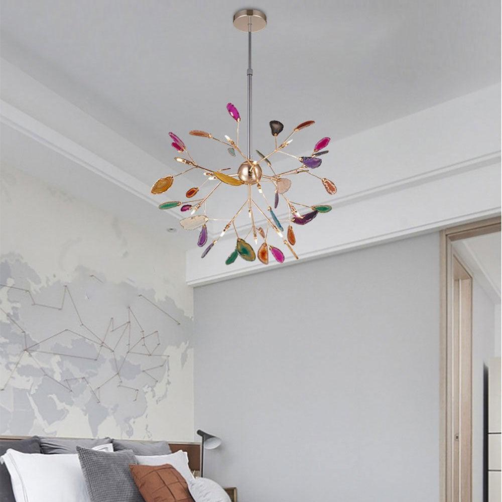 Agate Chandelier Light Fixture-Lighting > Chandeliers & Pendant Lights-casanuva-casanuva