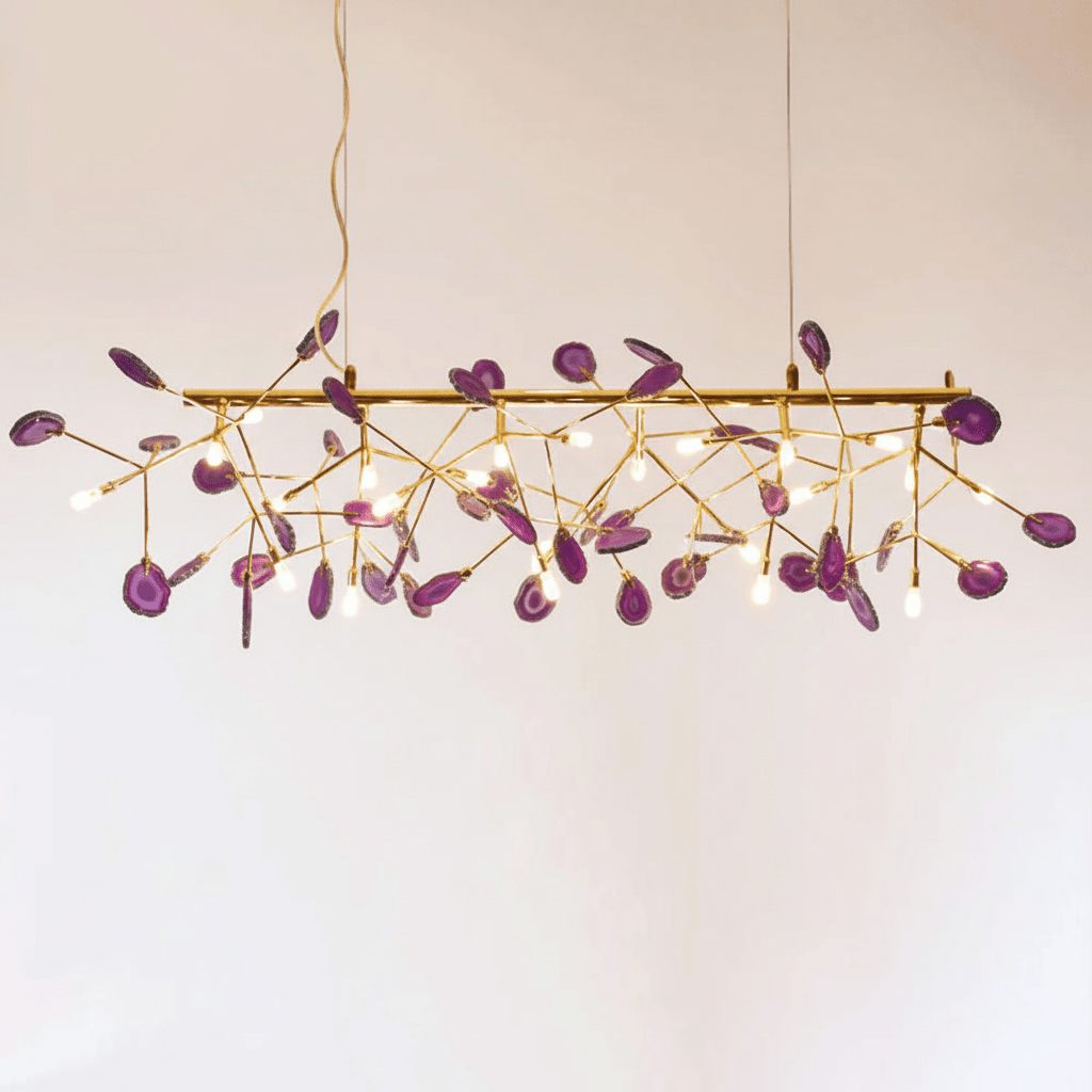 Agate Chandelier Light Fixture-Lighting > Chandeliers & Pendant Lights-casanuva-casanuva