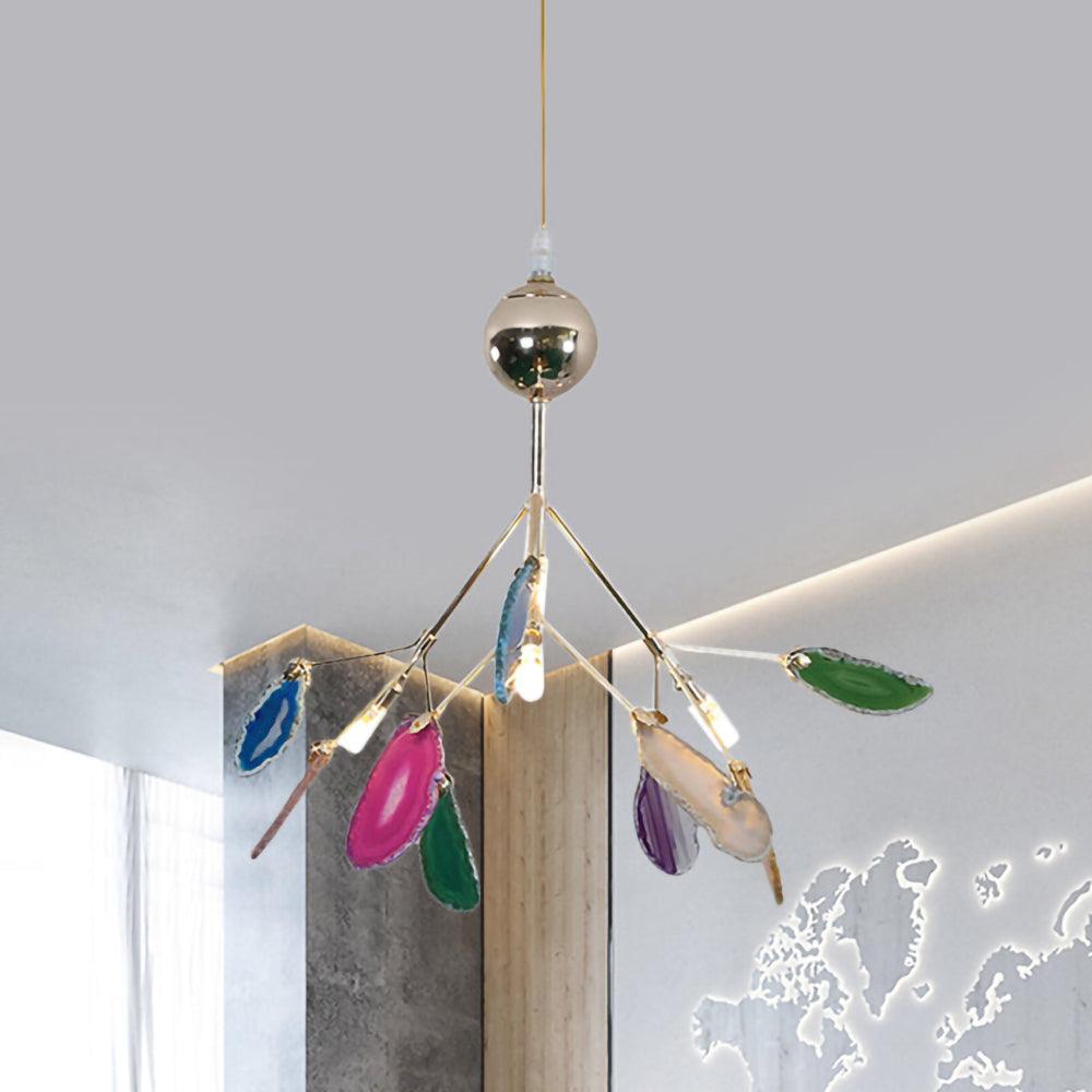 Agate Chandelier Light Fixture-Lighting > Chandeliers & Pendant Lights-casanuva-casanuva