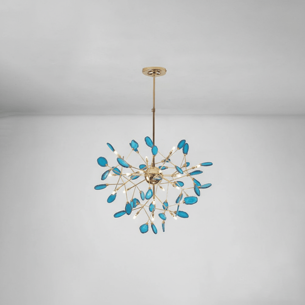 Agate Chandelier Light Fixture-Lighting > Chandeliers & Pendant Lights-casanuva-20 heads 75cmx55cm-Blue-casanuva