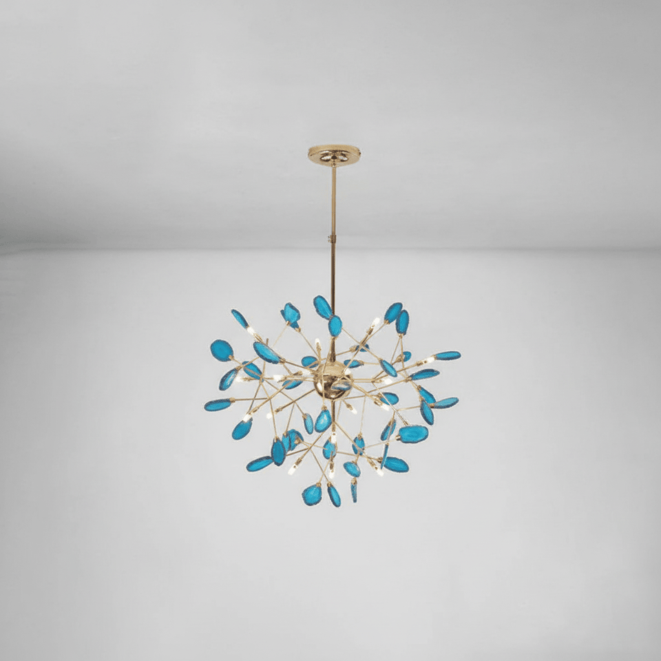 Agate Chandelier Light Fixture-Lighting > Chandeliers & Pendant Lights-casanuva-20 heads 75cmx55cm-Blue-casanuva