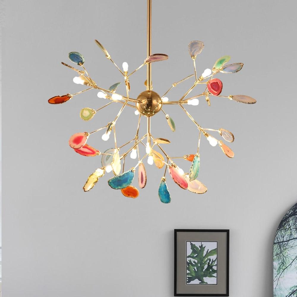 Agate Chandelier Light Fixture-Lighting > Chandeliers & Pendant Lights-casanuva-casanuva