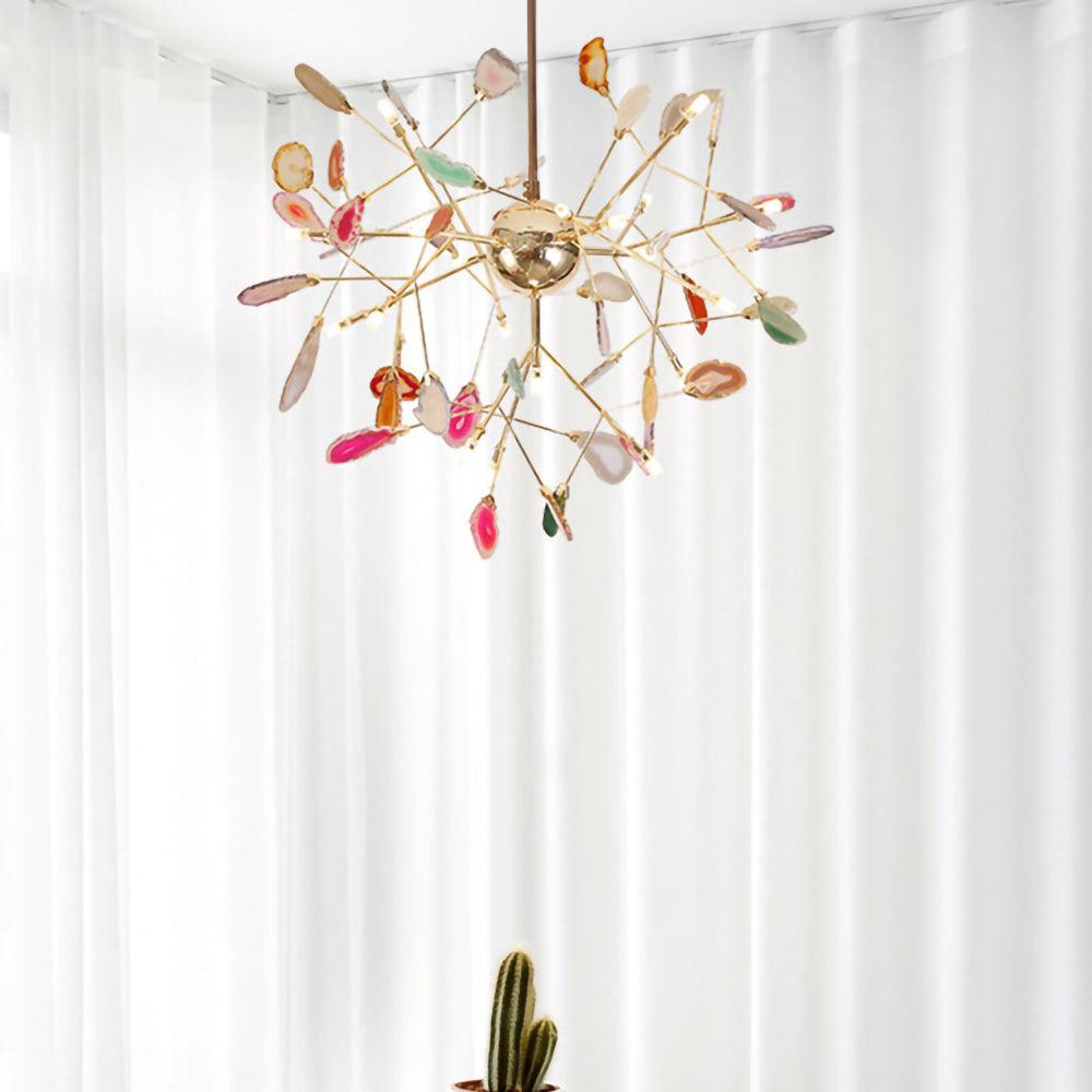 Agate Chandelier Light Fixture-Lighting > Chandeliers & Pendant Lights-casanuva-casanuva