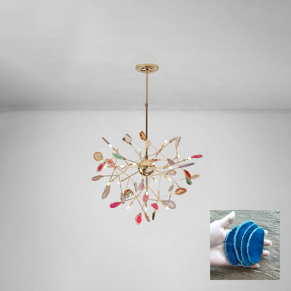 Agate Chandelier Light Fixture-Lighting > Chandeliers & Pendant Lights-casanuva-casanuva