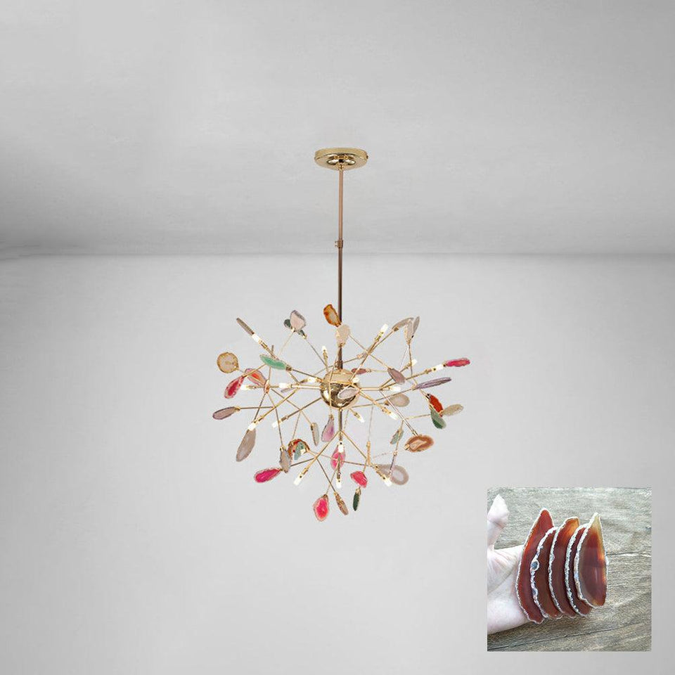 Agate Chandelier Light Fixture-Lighting > Chandeliers & Pendant Lights-casanuva-casanuva