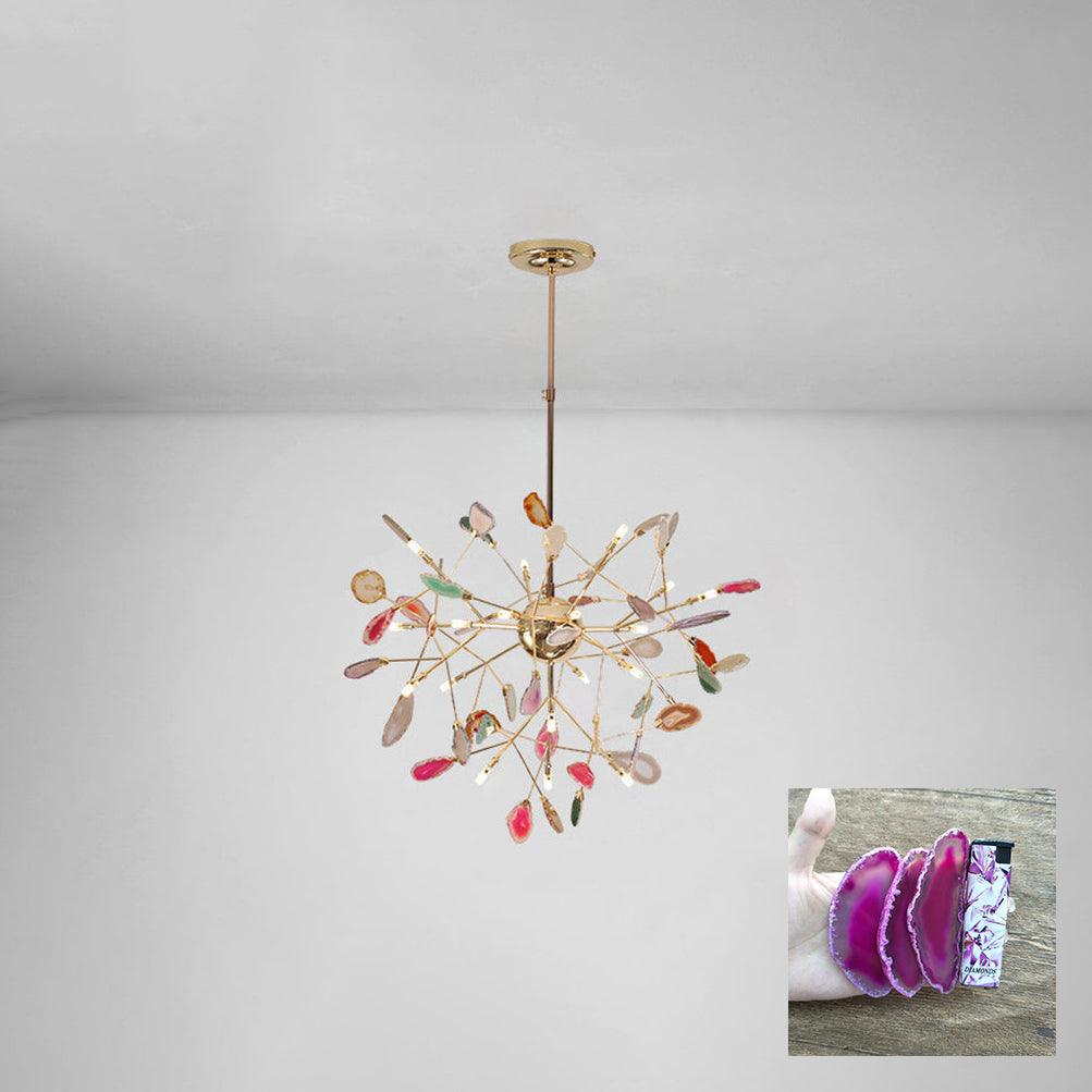 Agate Chandelier Light Fixture-Lighting > Chandeliers & Pendant Lights-casanuva-casanuva