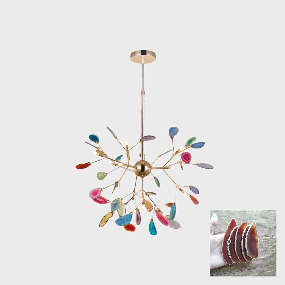 Agate Chandelier Light Fixture-Lighting > Chandeliers & Pendant Lights-casanuva-casanuva